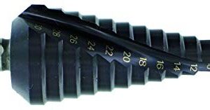 Foret conique étagé HSS Ø4-12mm - Revêtu TiAlN - Pointe en croix - Queue à 3 méplats TIVOLY