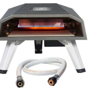 Four à pizza à gaz Cuisson 3 min 450°C Allumage facile Garantie 5 ans + Tuyau gaz flexible Pré monté SAHARA