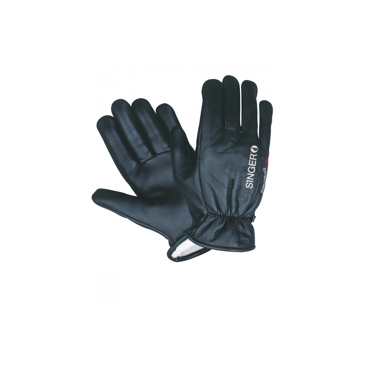 Gant hydrofuge ANTI FROID SINGER T.9 Cuir fleur de bovin Noire doublée Thinsulate SINGER – Image 2