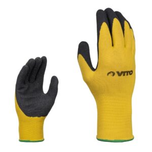 Gants de Travail en Nitrile Antidérapants Taille 9 Tricot Sans Couture Poignet Élastique VITO