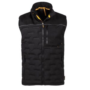Gilet de travail sans manches Noir Taille L Tissu Respirant Déperlant Bandes Réfléchissantes VITO