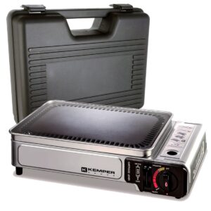 [Reconditionnée] Plancha gaz portable 2300W brûleur inox plaque anti-adhésive KEMPER