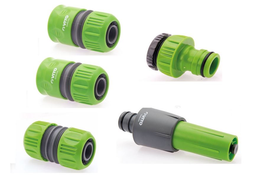 Kit arrosage 5 pièces diam 25-1" pression 21 bars matériau haute qualité couleur vert VITO GARDEN