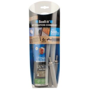 Kit de Scellement Chimique Tiges INOX M8 Résistance 500Kg Technologie PEEL PACK SCELL-IT