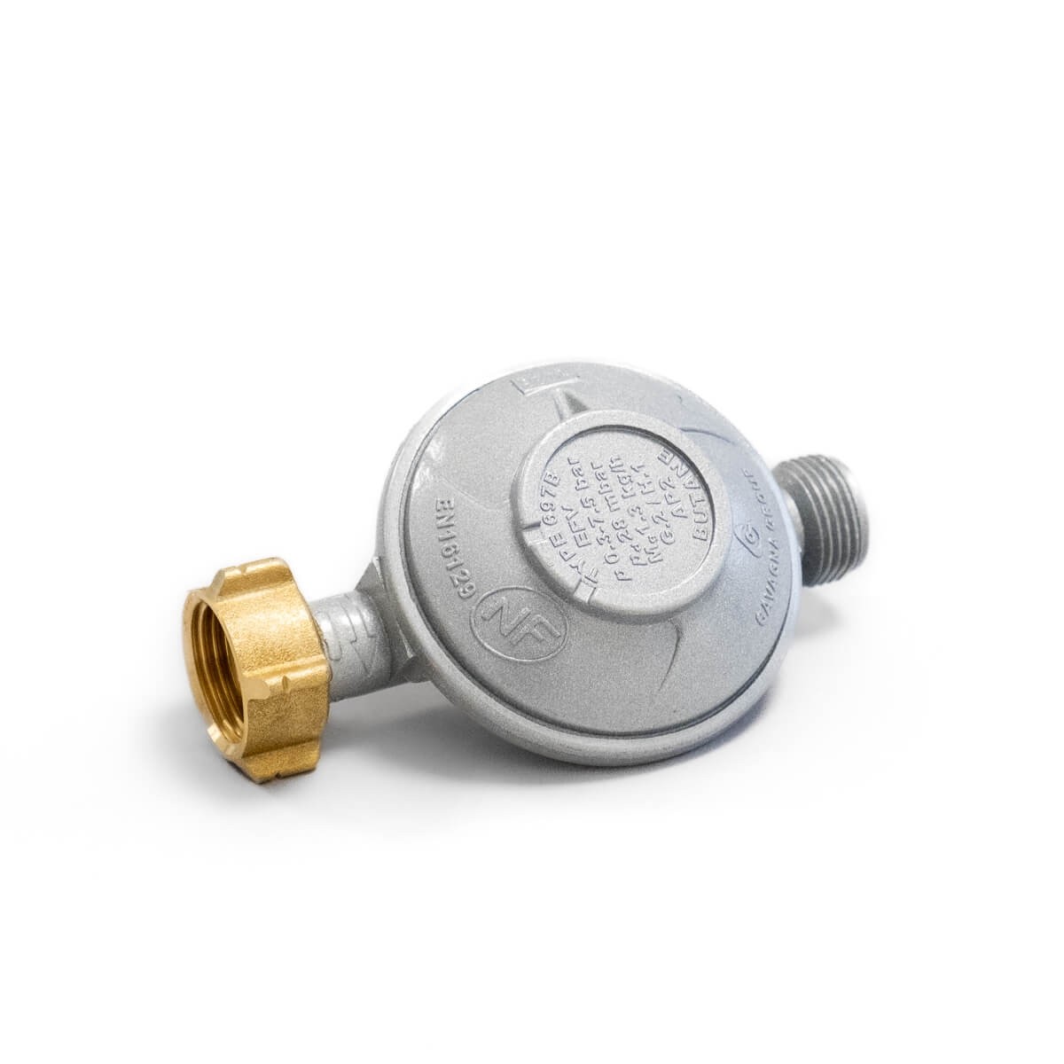 Kit Détendeur Gaz Butane 28 mbar + Tuyau 1m Vissable Garantie 10 ans NF KEMPER – Image 2
