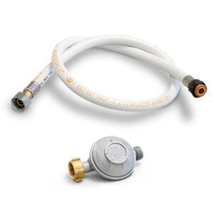 Kit Détendeur Gaz Butane 28 mbar + Tuyau 1m Vissable Garantie 10 ans NF KEMPER
