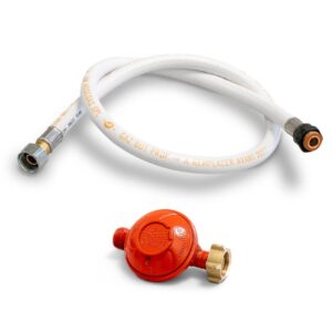 Kit Détendeur Gaz Propane 37 mbar avec Tuyau Souple 1.00 m Raccords à Visser KEMPER
