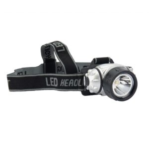 Lampe LED Frontale 180° 1W 65 Lumens Autonomie 20h Visibilité 30m Serre-tête Réglable ASLO