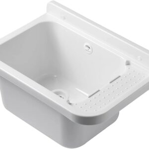 Lavabo mural résine 50x32 cm anti-chocs haute résistance montage facile INTEC