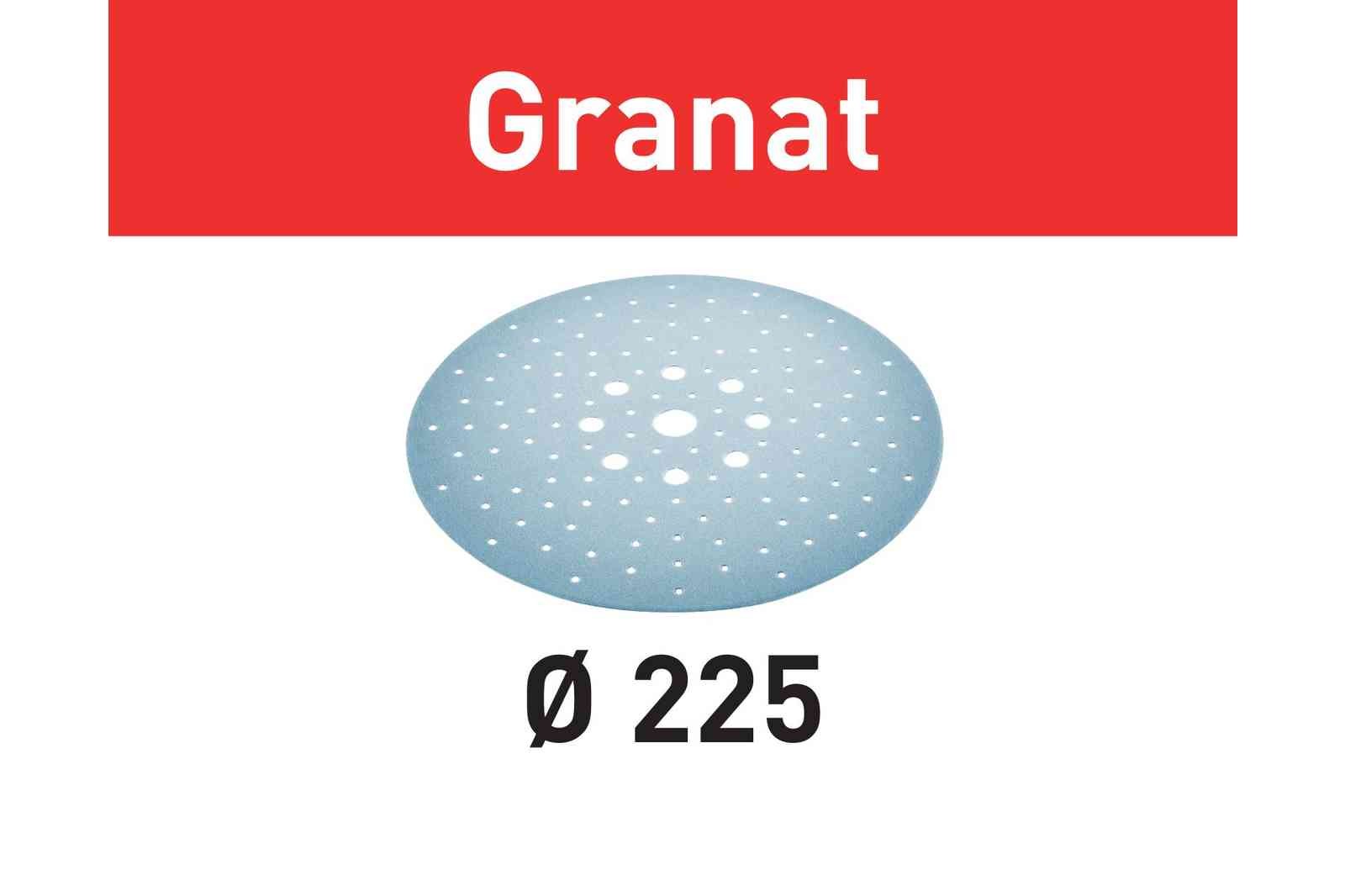 Lot de 5 disques abrasifs Granat STF D225 mm Grain 320 - Festool 205669