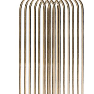 Lot de 10 piquets de fixation toile de paillage en U métal 10 cm couleur noire - Espacement tête 25 cm et pieds 4 cm TECPLAST