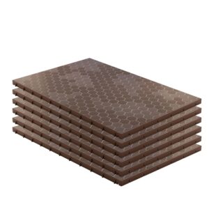 Lot de 6 Dalles de Sol Clipsables Marron Taupe 116x76x3cm Polypropylène Antichoc ART PLAST