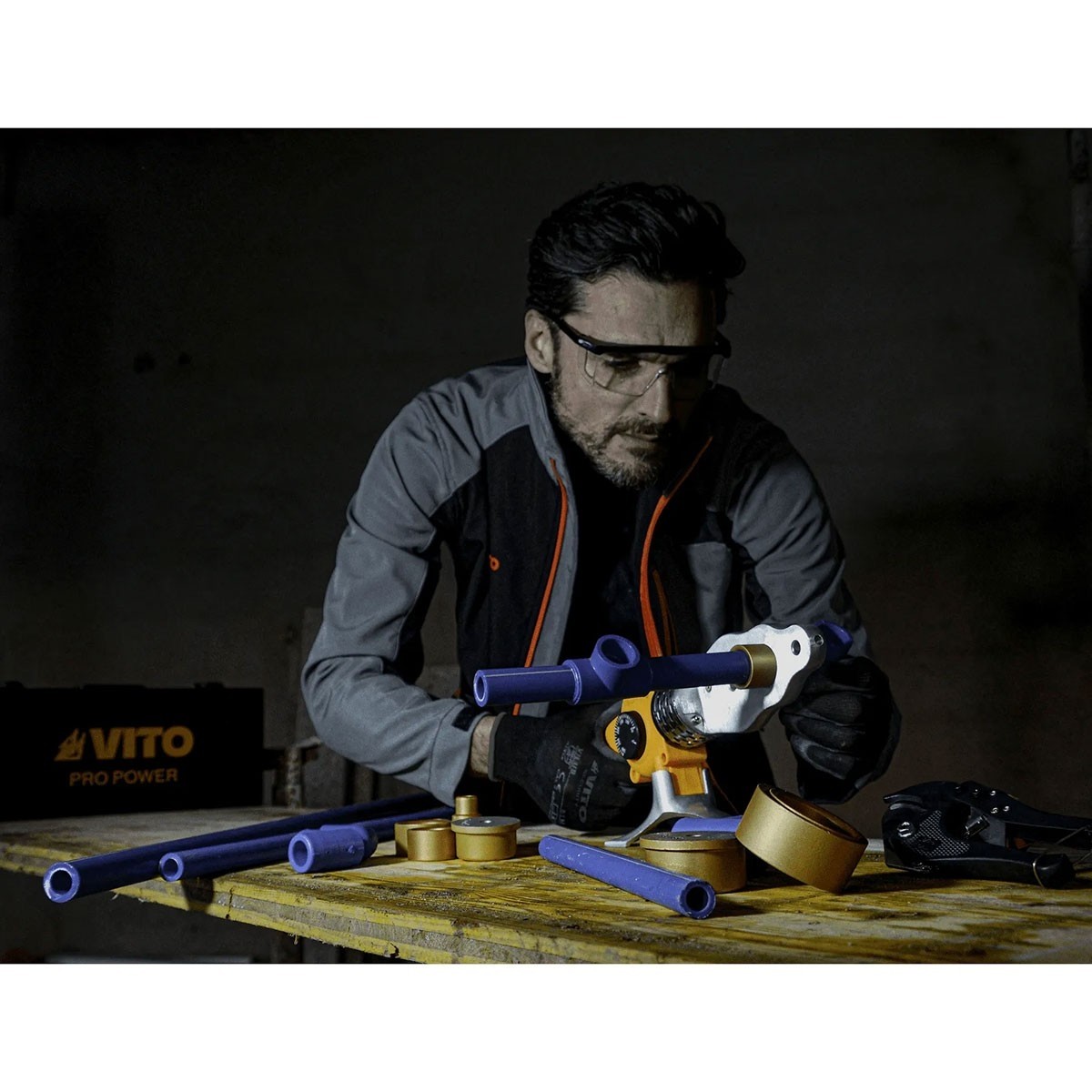Machine à souder les tubes 1500W 6 adaptateurs 20-63mm 0-300°C VITO – Image 9