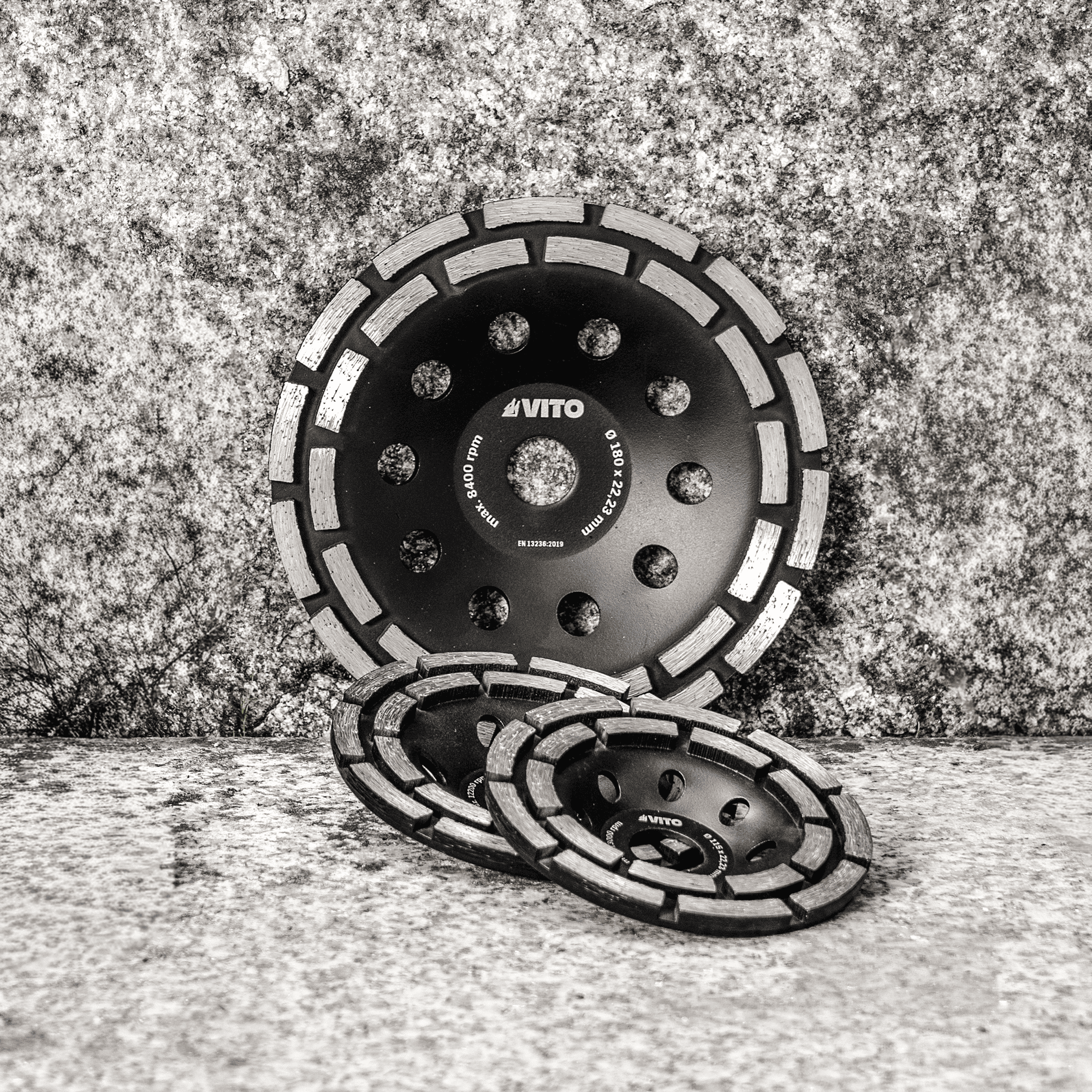 Meule-boisseau diamantée à double rangée 125 mm 12200 tr/min VITO – Image 2