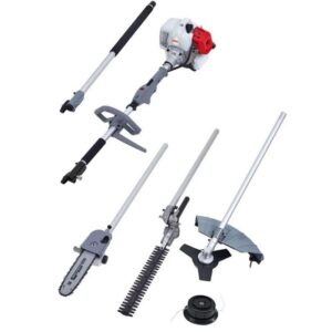 Outil de Jardn Thermique Débroussailleuse 4 en 1 Moteur 32,6 cm³ Easy Start Poignée Soft-grip IKRA