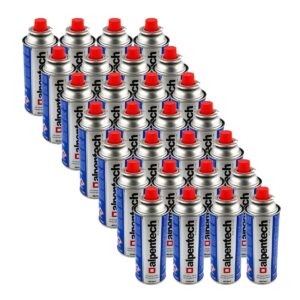 Pack de 28 Cartouches Gaz Butane 250g Baïonnette Encliquetable Homologation TÜV ALPENTECH
