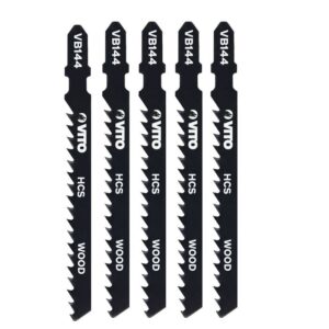 Pack de 5 lames bois pour scie sauteuse longueur 100mm coupe 5-50mm emboîtement Bosch VB144 VITO PRO-POWER