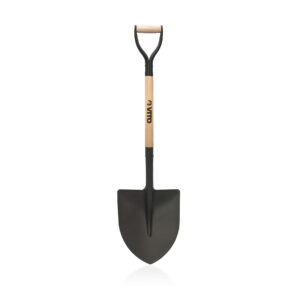 Pelle à tête ronde acier trempé Poignée ergonomique Manche en bois VITO
