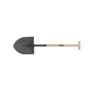 Pelle ronde poignée en T 1030 x 285 x 340 mm acier trempé bois VITO