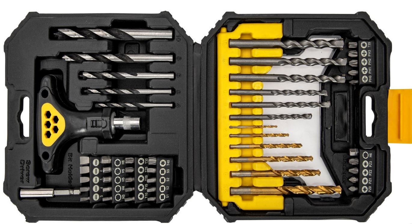 Perceuse à percussion 600W 3100trs/min Mandrin auto-serrant 13mm Coffret 50 pièces et boîte outils VITO PRO-POWER – Image 3