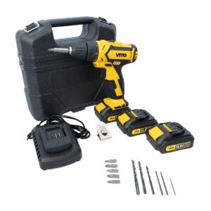 Perceuse Visseuse 144V 3 Batteries Li-ion 2.0Ah Chargeur Rapide LED VITO PRO-POWER