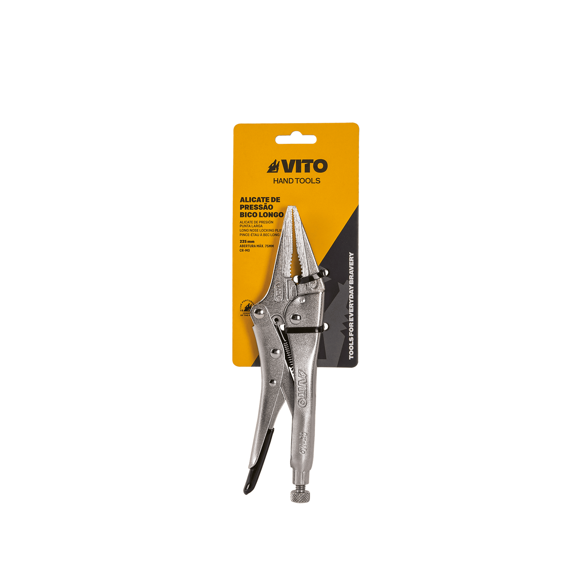 Pince-étau à bec long 225 mm 75 mm cr-v VITO – Image 2