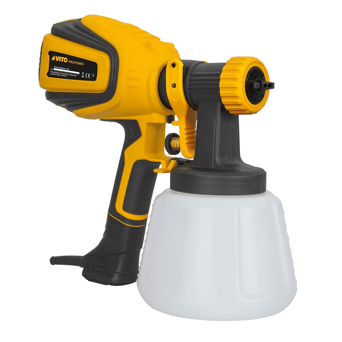 Pistolet à peinture 600W Débit 1200ml/min Réservoir 1200ml VITO