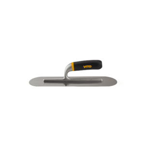 Platoir INOX ovale 500 x 100 mm lisseur angles arrondis poignee ergonomique VITO