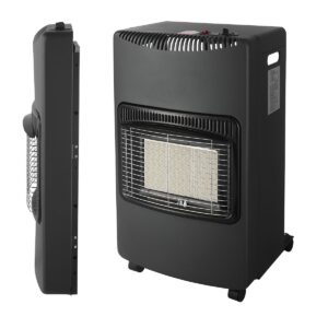 Poêle à gaz 4200W Infrarouge Pliable Allumage Piezo Noir INTEC