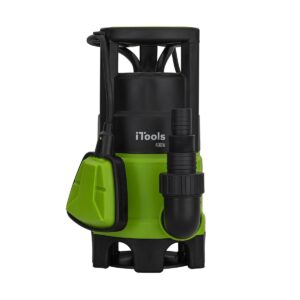Pompe d'évacuation eau chargée 400W profondeur max 7m hauteur max 5m iTOOLS