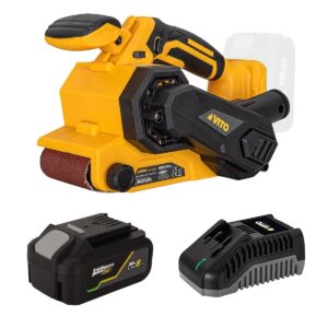 Ponceuse à bande 20V Lithium 4Ah 6 vitesses 76x120 mm VITO