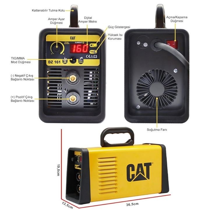 Poste à souder Inverter 160A ARC TIG 100% Continu CATERPILLAR – Image 9
