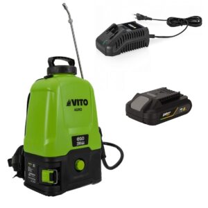 Pulvérisateur à batterie 20V 16L + Batterie Lithium 2Ah + Chargeur - Cuve 16L Lance Débit 1.4L/min VITO