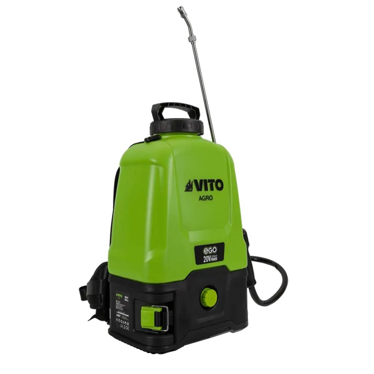 Pulvérisateur à batterie 20V 5bar 16L Sans Batterie Ni Chargeur Lance 550mm Tuyau 1.5m VITO