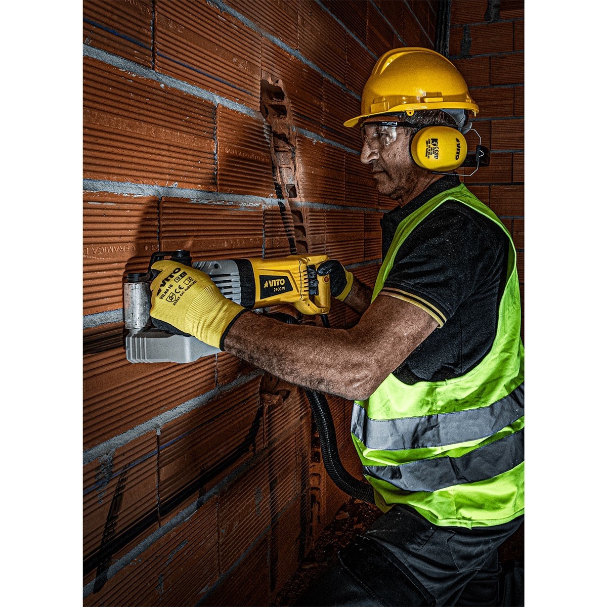 Rainureuse à béton murale électrique 2400W 3 Disques Ø150 mm Profondeur max 28mm VITO – Image 3
