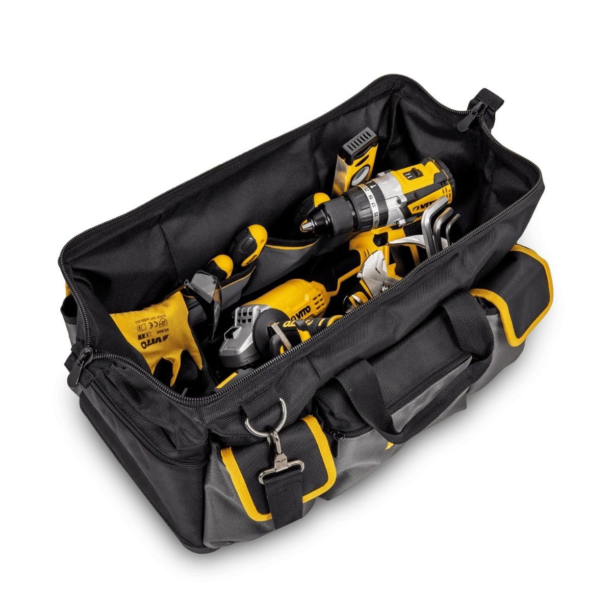 Sac à outils 35L 8 poches 17 compartiments fond étanche charge 25Kg VITO – Image 2