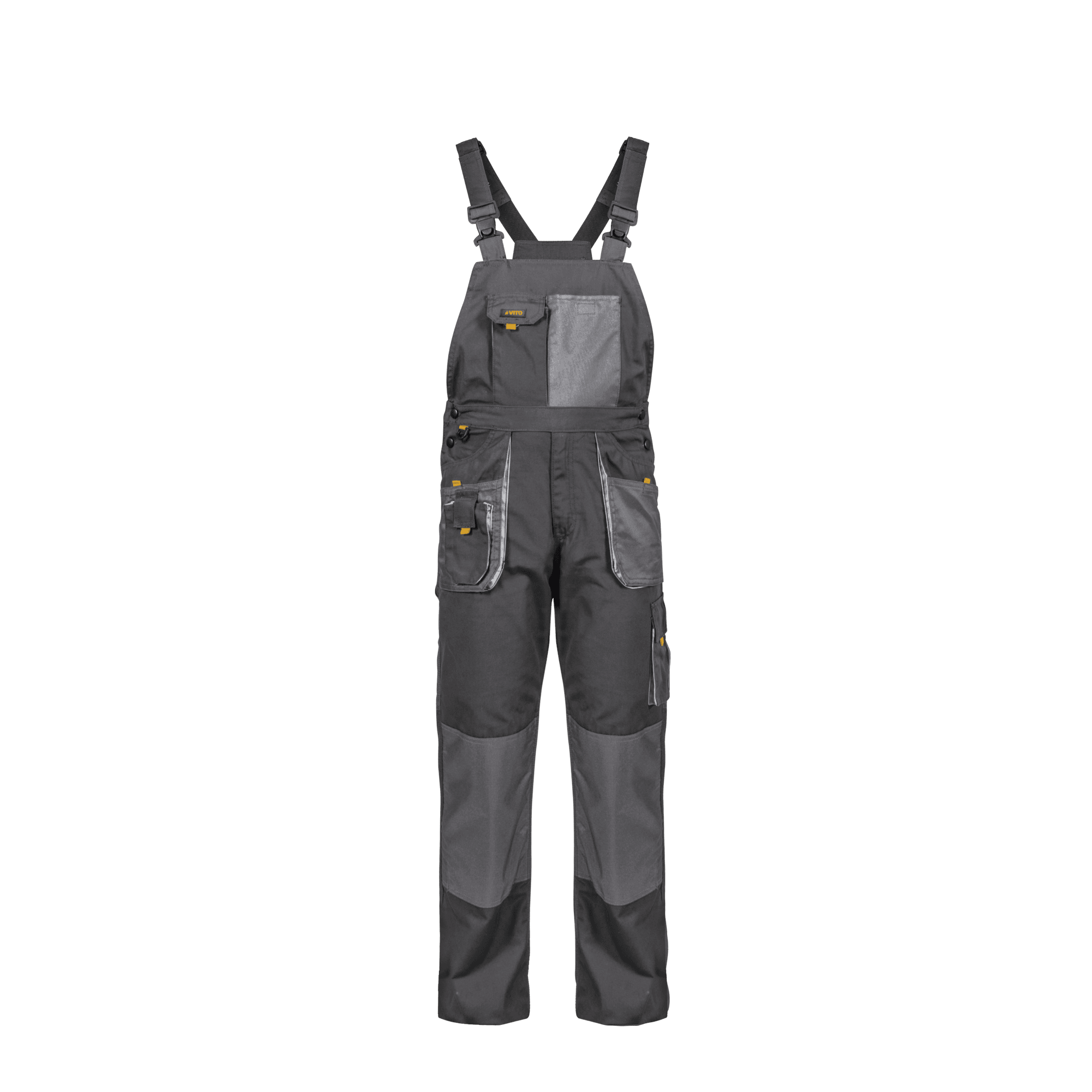 Salopette de travail grise - Taille 44 - Comfort Plus Oeko-tex standard - 80% Polyester 20% Coton - VITO