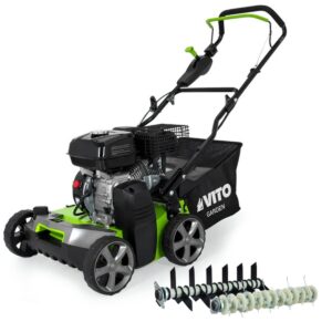 Scarificateur Thermique - Largeur 40cm - Moteur 4T 212cm³ 5,4CV - Démarrage Manuel - Aérateur de pelouse - Bac 45L - VITO