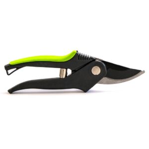 Sécateur de Jardin Manuel 20 cm Lame Acier Carbone Diamètre de Coupe 10 mm VITO AGRO