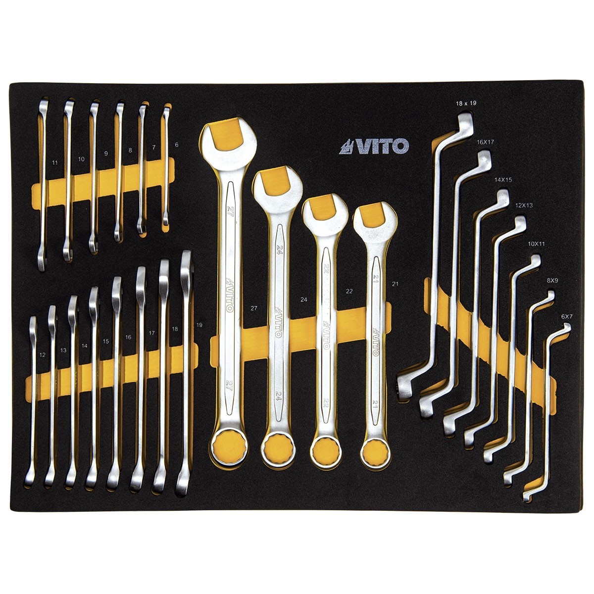 Servante d'atelier 7 tiroirs 221 pièces Porte latérale 4 Roues Serrure à clé VITO – Image 8
