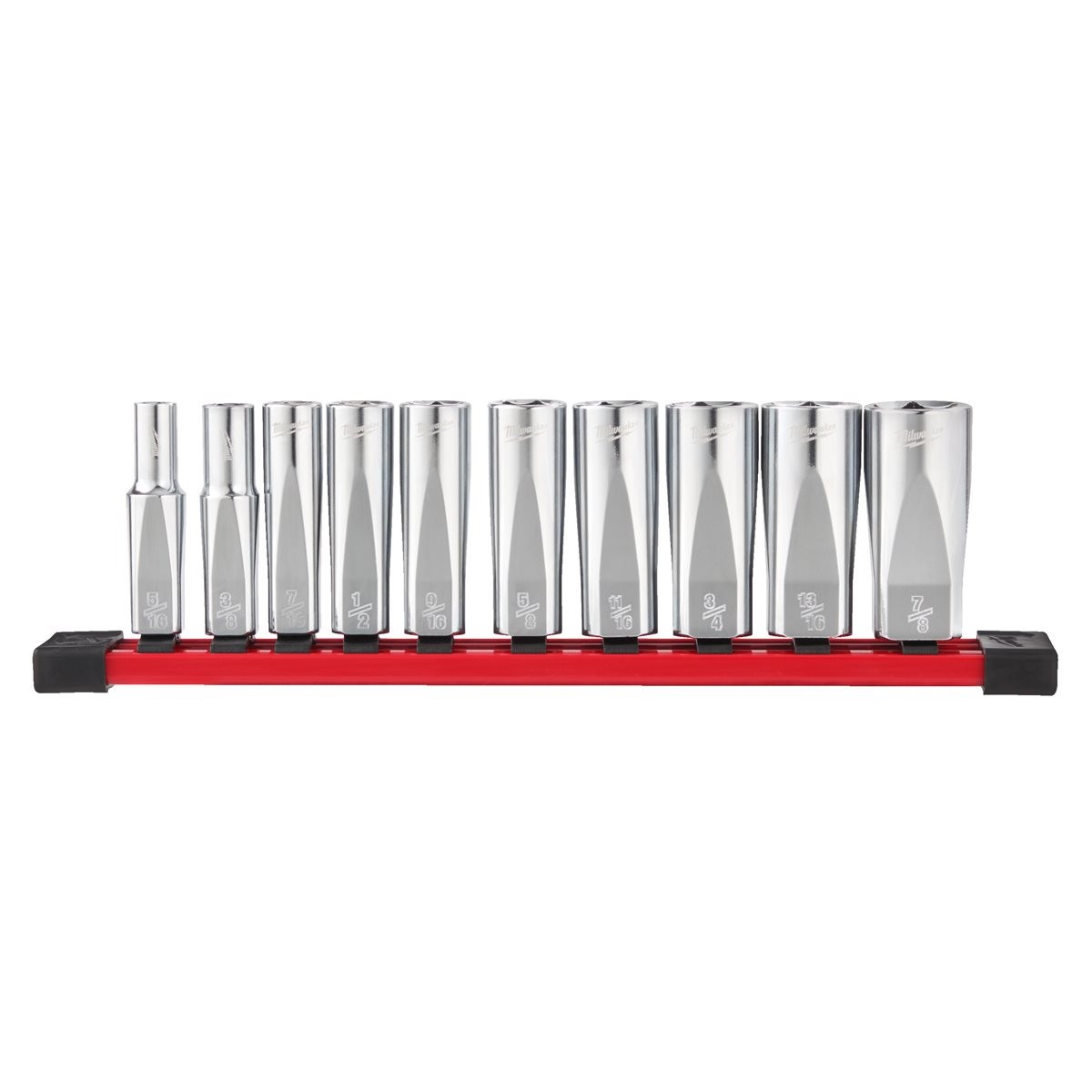 Set de 10 douilles 6 pans longues 3/8" impérial 10PC - Milwaukee 4932492510
