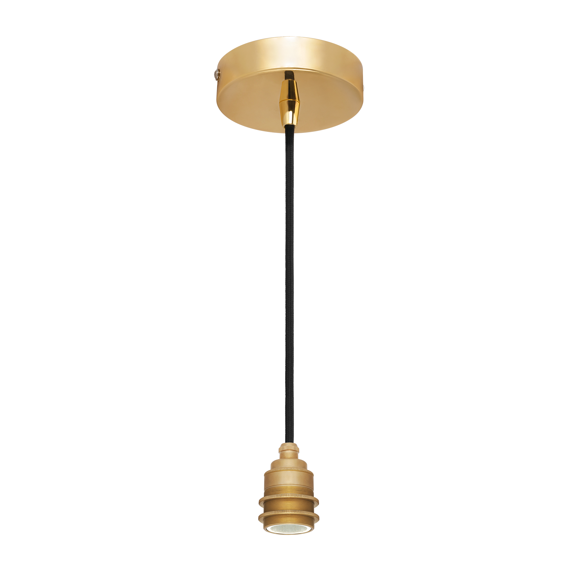 Suspension métallique E27 dorée 60W 100 mm ASLO