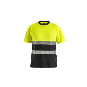 T-shirt haute visibilité bicolore jaune/noir - Taille XL - 55% Coton 45% Polyester - 180 g/m² - Classe 1 - VITO
