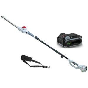 Taille-haie télescopique 40V Batterie lithium 2.5Ah Lames acier 48cm Manche fibre verre et aluminium IKRA