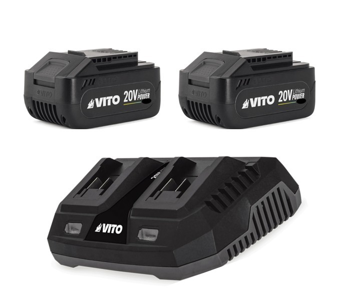 Tondeuse à gazon sans fil 40V + 2 batteries Lithium 6.0Ah + Chargeur double Moteur Brushless VITO – Image 2