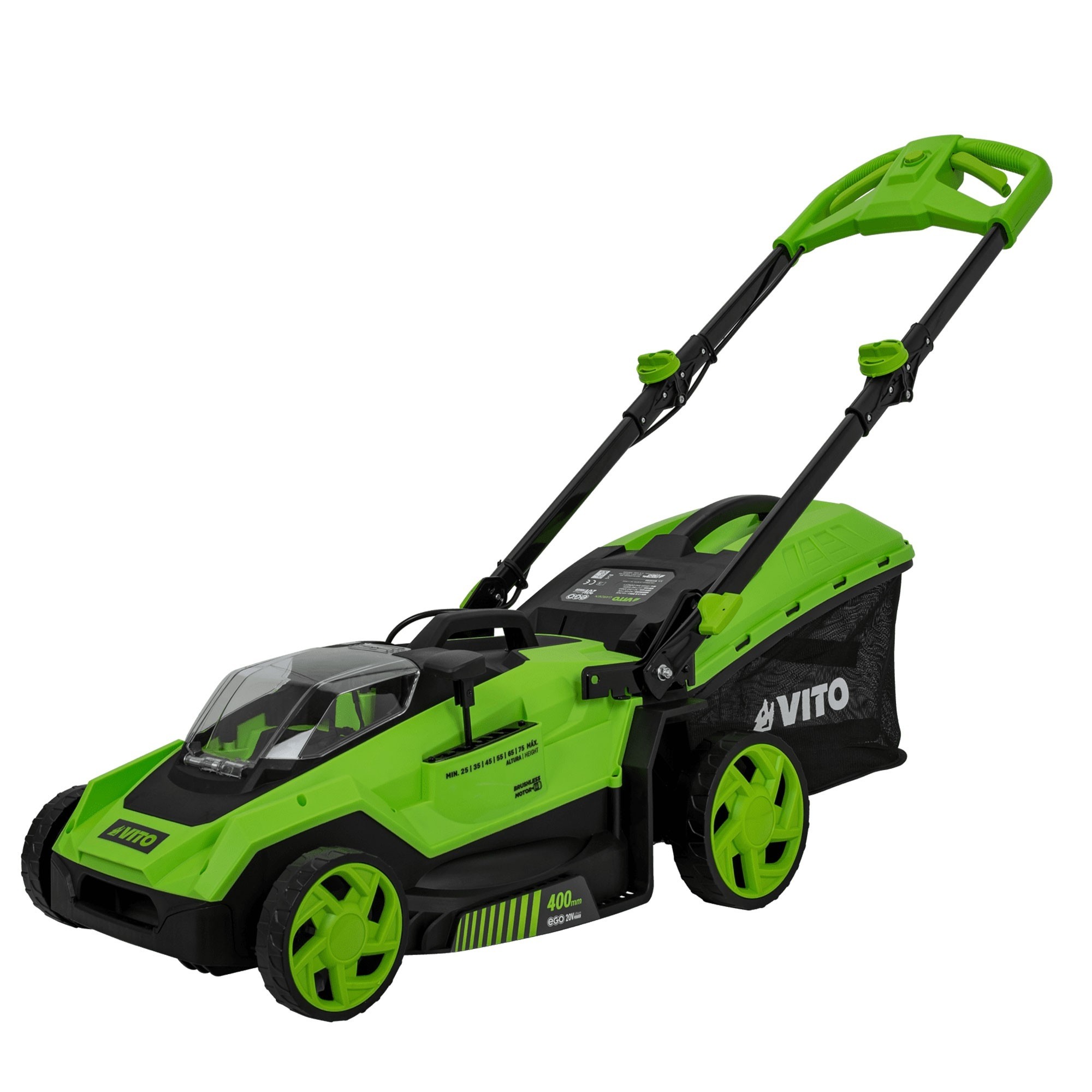 Tondeuse à gazon sans fil 40V + 2 batteries Lithium 6.0Ah + Chargeur double Moteur Brushless VITO – Image 3