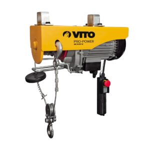 Palan électrique 1000W capacité 500 kg levage max 12 m VITO PRO-POWER