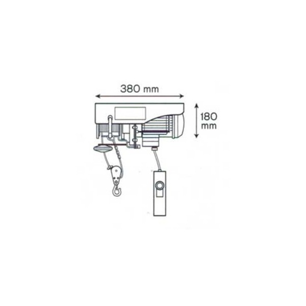 Palan électrique 1000W capacité 500 kg levage max 12 m VITO PRO-POWER – Image 5