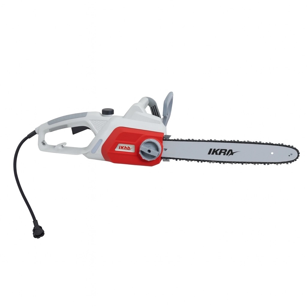 Tronçonneuse Électrique 2200W Lame 40cm Guide TRILINK Anti-vibration Lubrification automatique IKRA