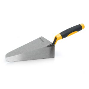 Truelle de maçon forgée ronde 220mm Acier trempé Manche bi-matière VITO